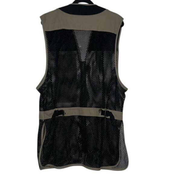 Fieldline Mens Mesh Shooting Vest Beige & Black - Picture 8 of 10